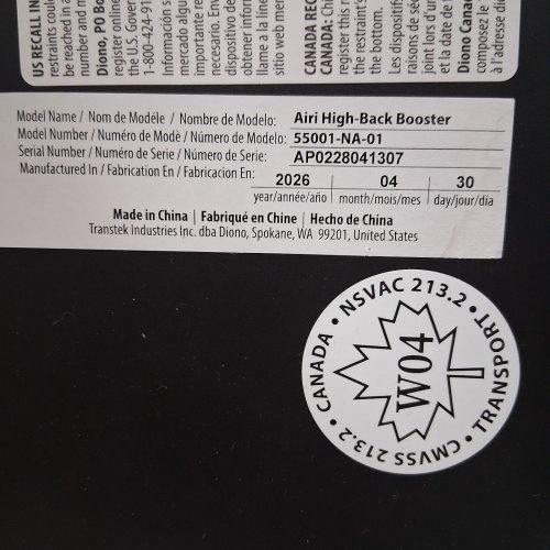 DIONO AIRI HIGH BACK BOOSTER CAR SEAT image 2