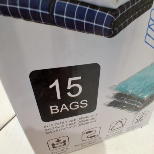 15PC DEPCLER ELECTRIC VACUUM STORAGE BAG SET WITH PUMP - 5 X 19.7 X 15.7", 5 X 23.6 X 15.7", 5 X 23.6 X 19.7" - CLEAR/GREY image 4