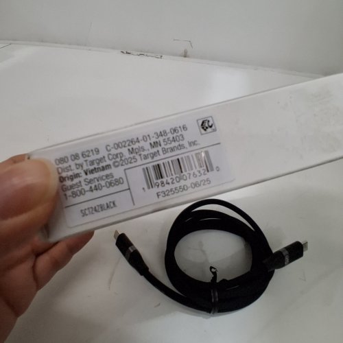 HEYDAY SOFT-TOUCH USB-C TO USB-C FAST CHARGING CABLE - 240W MAX - 4FT - BLACK image 2