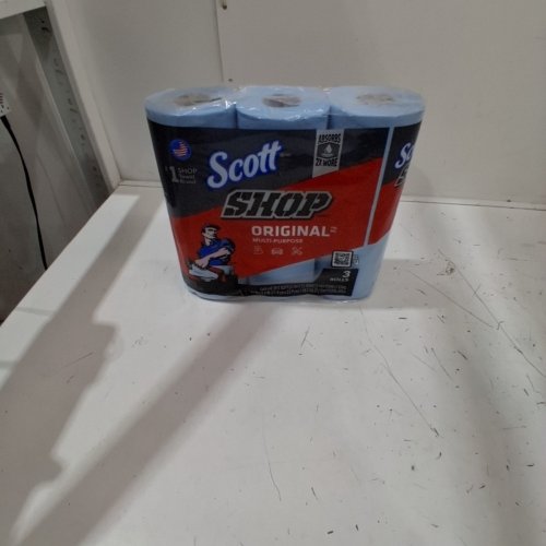 3PK SCOTT SHOP TOWELS FOR LIQUID, OILS, GREASE - 165 TOWELS TOTAL - BLUE image 2