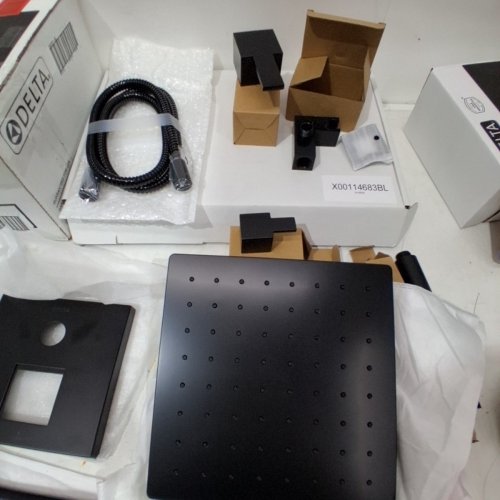DELTA 14-SERIES SHOWER WITH RAINFALL HEAD & ROUGH VALVE - 10" - MATTE BLACK - (MODEL: 342701-BL) image 5