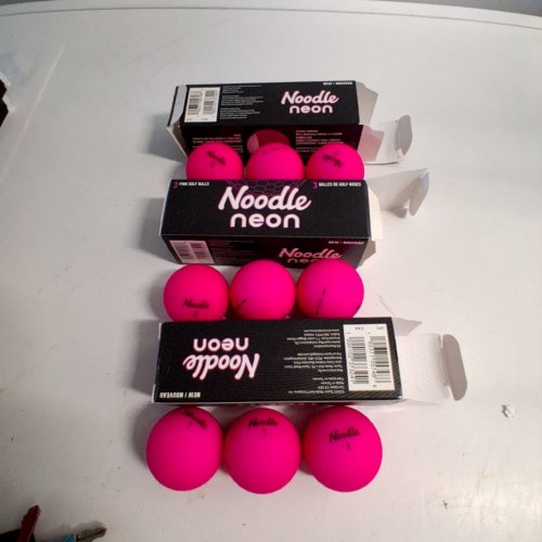 3(3PK) NOODLE NEON PINK GOLF BALLS - PINK image 2