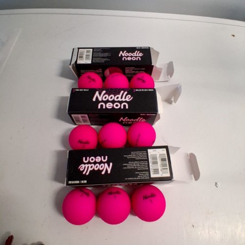 3(3PK) NOODLE NEON PINK GOLF BALLS - PINK image 3