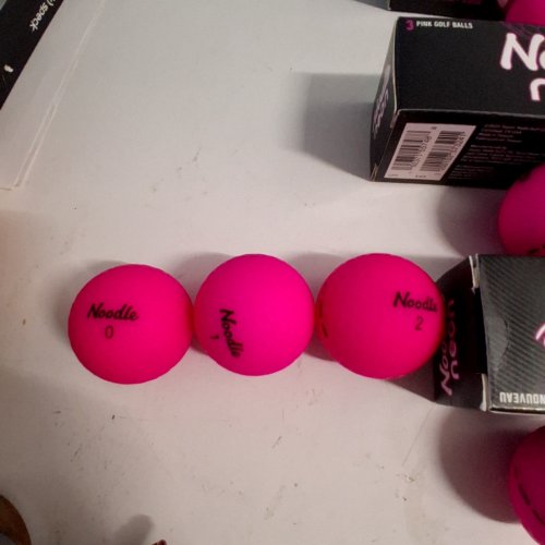 3(3PK) NOODLE NEON PINK GOLF BALLS - PINK image 4