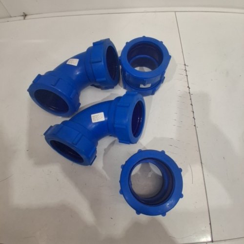 4 ASSORTED PIPE FITTINGS - 3" - BLUE image 3