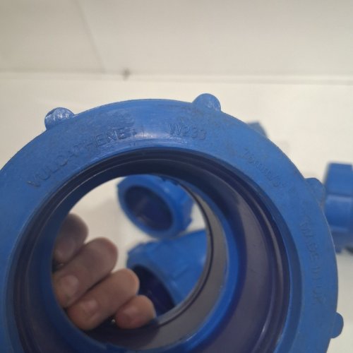 4 ASSORTED PIPE FITTINGS - 3" - BLUE image 5