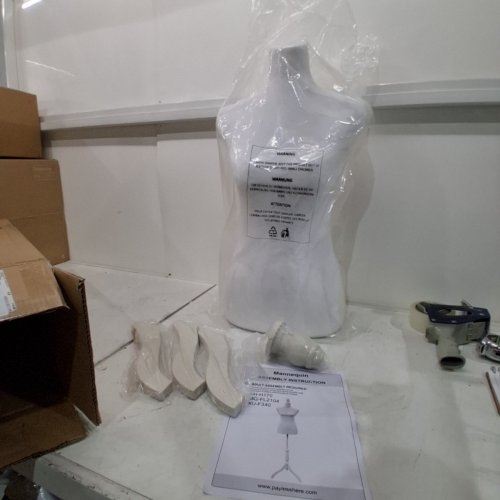 MEETINGHOME DRESS FORM MANNEQUIN - 58" - 67" - WHITE/BEIGE - (MODEL: MQ-FL2104-WHITE) image 2