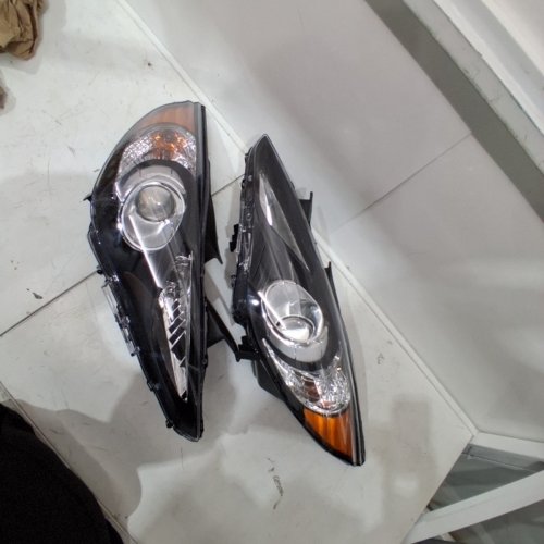 2PC HEADLIGHT ASSEMBLIES - HYUNDAI SONATA 2011-2014 - BLACK HOUSING / CLEAR LENS image 3