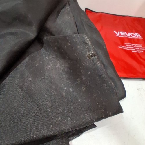 VEVOR PORTABLE FIBERGLASS FIRE RETARDANT WELDING BLANKET MAT WITH CARRYING BAG - 10FT X 10FT - BLACK image 3