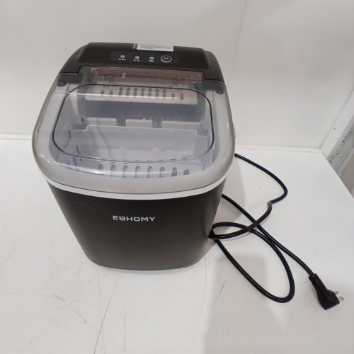 EUHOMY COUNTERTOP ICE MAKER MACHINE WITH HANDLE & BASKET - MAKES 26LB/DAY - BLACK (MODEL: IM001-BBL-CAEH) image 3