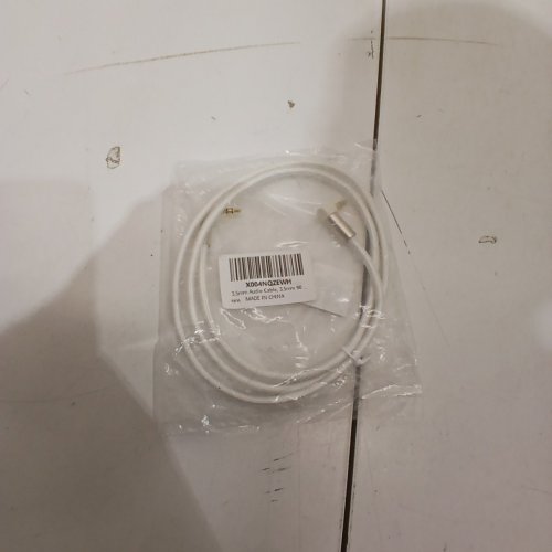 90-DEGREE 3.5MM AUXILIARY AUDIO CABLE - 1M - BRAIDED, WHITE image 3
