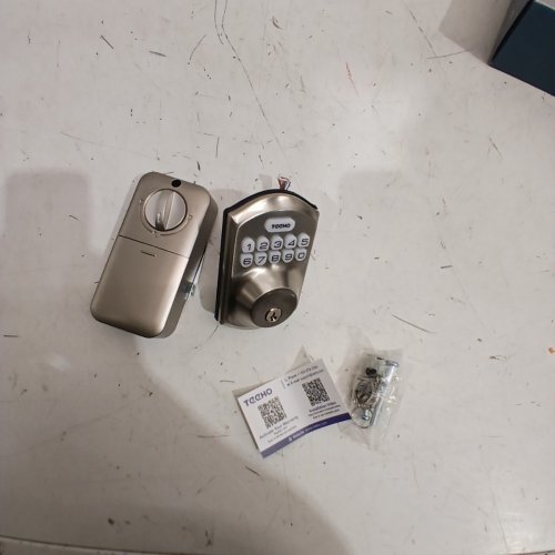 TEEHO KEYPAD DIGITAL DEADBOLT LOCK - SATIN NICKEL (MODEL: TE001) image 2