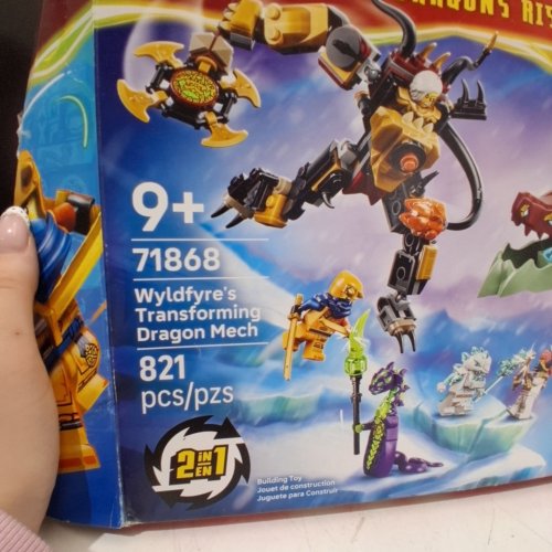 LEGO NINJAGO WYLDFYRE'S TRANSFORMING DRAGON MECH BUILDING SET - 821 PCS (MODEL: 71868) image 2