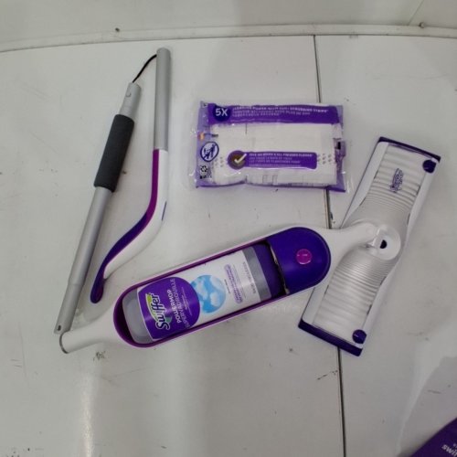 SWIFFER POWERMOP MULTI-SURFACE SPRAY MOP KIT - PURPLE/WHITE image 2