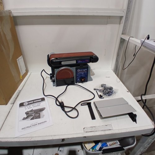 KING CANADA BELT AND DISC SANDER - 4" X 36" (BELT) 6" (DISC) - GREY/BLACK - (MODEL: KC-705L-6) image 2