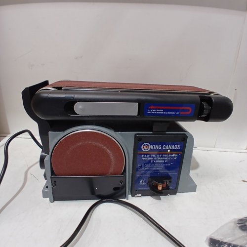 KING CANADA BELT AND DISC SANDER - 4" X 36" (BELT) 6" (DISC) - GREY/BLACK - (MODEL: KC-705L-6) image 4