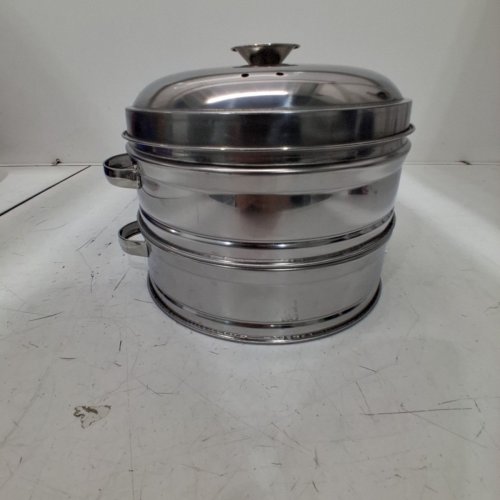 3PC STEAMER POT - SILVER image 2
