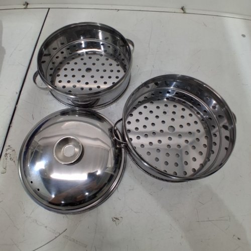 3PC STEAMER POT - SILVER image 4