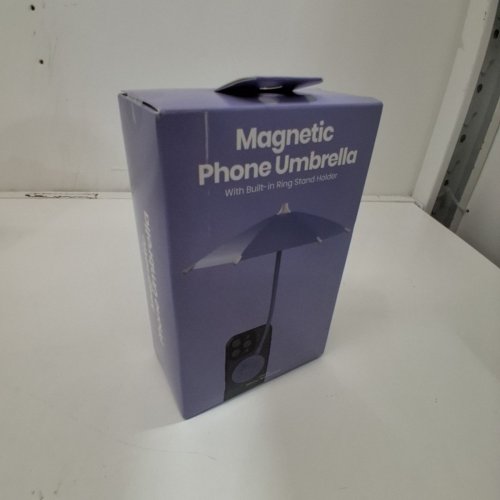 GEMS MAGNETIC PHONE UMBRELLA SUN SHADE SHIELD FOR OUTDOORS WITH FLEXIBLE ANGLE DESIGN & ROTATABLE PHONE RING - BLUE image 2