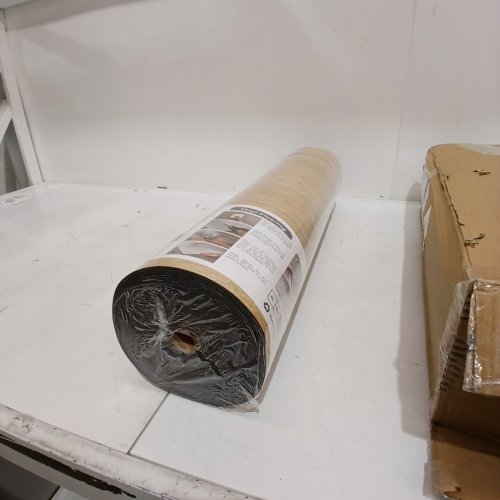 WOOD GRAIN PEEL AND STICK WATERPROOF WEAR-RESISTANT FLOORING ROLL - 15.7" X 118" TAN WOOD-GRAIN image 2