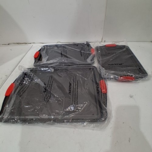 3PC NUTRICHEF NONSTICK BAKING PANS - GREY image 2