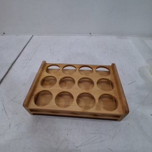 12 HOLES SHOT GLASS TRAY HOLDER - BROWN image 2