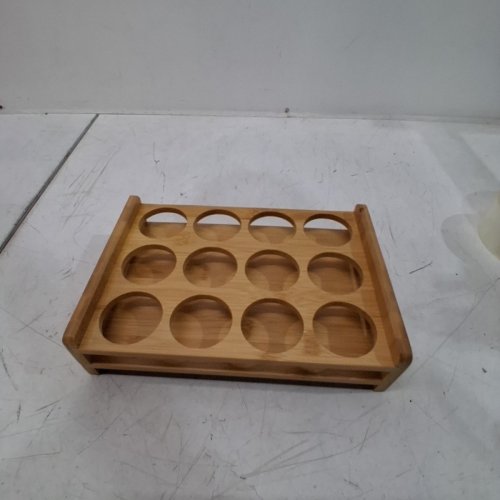 12 HOLES SHOT GLASS TRAY HOLDER - BROWN image 3