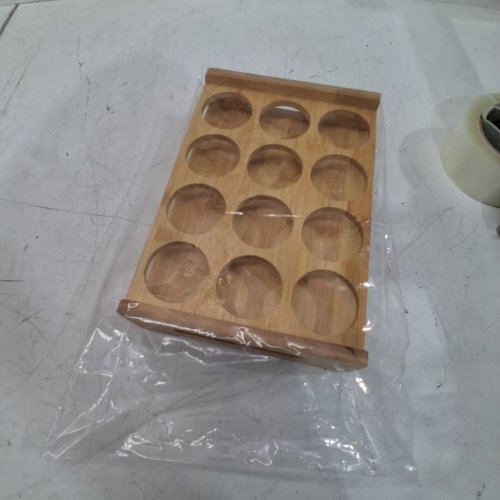12 HOLES SHOT GLASS TRAY HOLDER - BROWN image 4