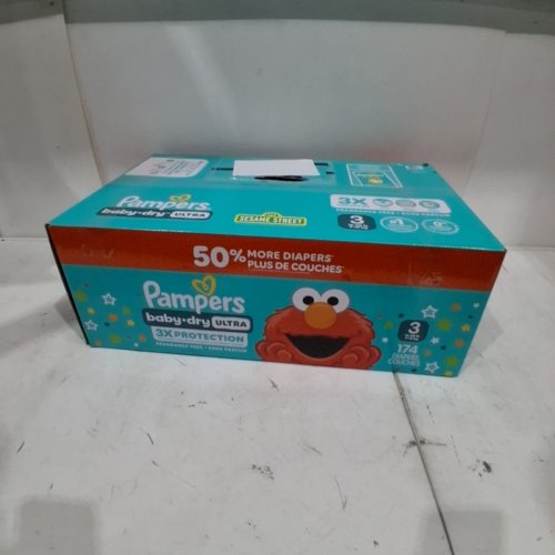 174PK PAMPERS BABY DRY ULTRA DIAPERS - SIZE 3 (16-28LBS) - ELMO image 3
