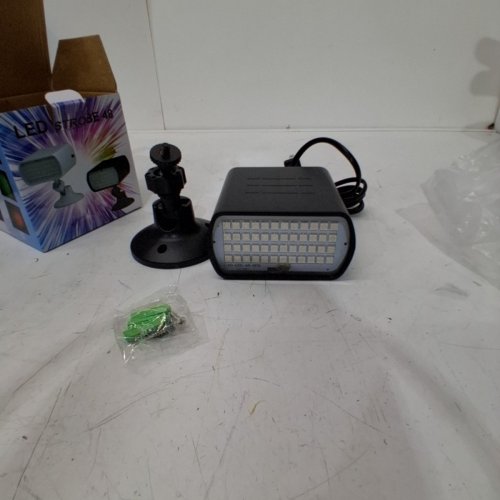 SOUND ACTIVATED LED PARTY STROBE LIGHT - 48 LED - BLACK image 3
