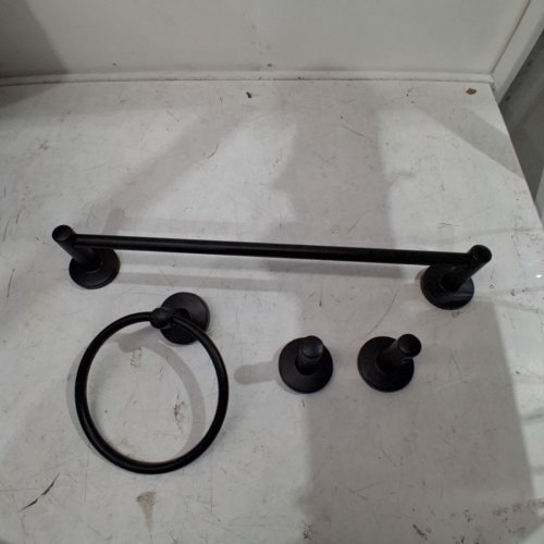 4PC BATHROOM ACCESSORY SET - BLACK image 2