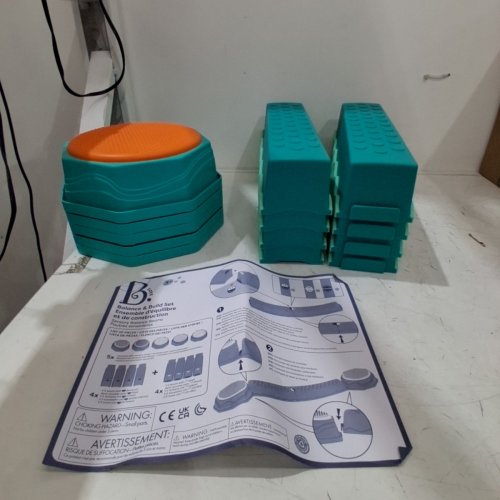 13PC KID'S B.BATTAT TOYS BALANCE & BUILD ACTIVE PLAY STEPPING STONES - BLUE/MULTICOLOUR (MODEL: BX2482DC1Z) image 2