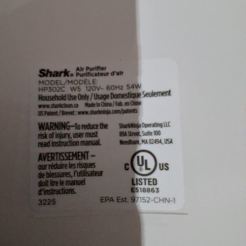 SHARK NEVERCHANGE WHOLE HOME AIR PURIFIER - UP TO 1400SQ FT - (MODEL: HP302C) image 4