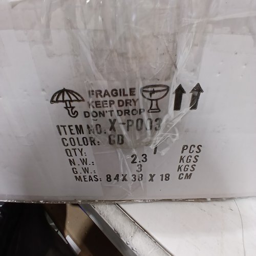 MODERN LINEAR PENDANT LIGHT FIXTURE - 33" X 74" -GOLD - (MODEL:X-P003) image 2