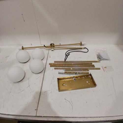 MODERN LINEAR PENDANT LIGHT FIXTURE - 33" X 74" -GOLD - (MODEL:X-P003) image 3