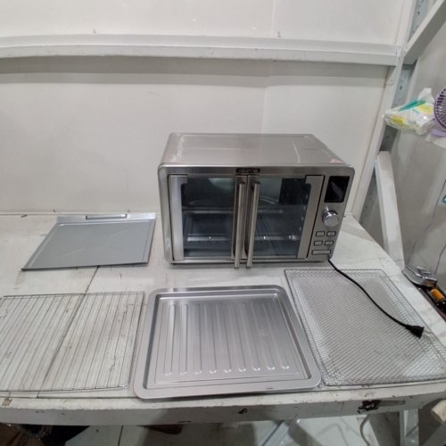 GOURMIA 9-SLICE 5 RACK POSITION DIGITAL AIR FRYER OVEN WITH 14 ONE-TOUCH COOKING FUNCTIONS AND AUTO FRENCH DOORS - 1700W - STAINLESS STEEL (MODEL: GTF7530) image 3