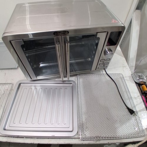 GOURMIA 9-SLICE 5 RACK POSITION DIGITAL AIR FRYER OVEN WITH 14 ONE-TOUCH COOKING FUNCTIONS AND AUTO FRENCH DOORS - 1700W - STAINLESS STEEL (MODEL: GTF7530) image 6