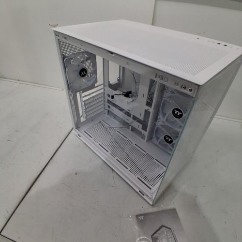THERMALTAKE VIEW 380 TG ARGB SNOW ATX CASE; 4X120MM ARGB FANS INCLUDED; SUPPORTS HIDDEN-CONNECTOR MOTHERBOARD TOWER - BLACK - (MODEL: CA-1Z2-00M6WN-00) image 3