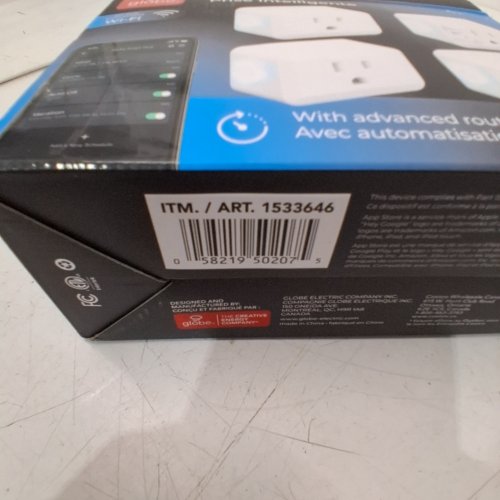 2PK GLOBE ELECTRIC WI-FI SMART PLUG, NO HUB REQUIRED, COMPACT DESIGN, IN-APP TIMER, CYCLE, AUTO OFF AND VACATION CONTROLS (MODEL: 1533646) image 3