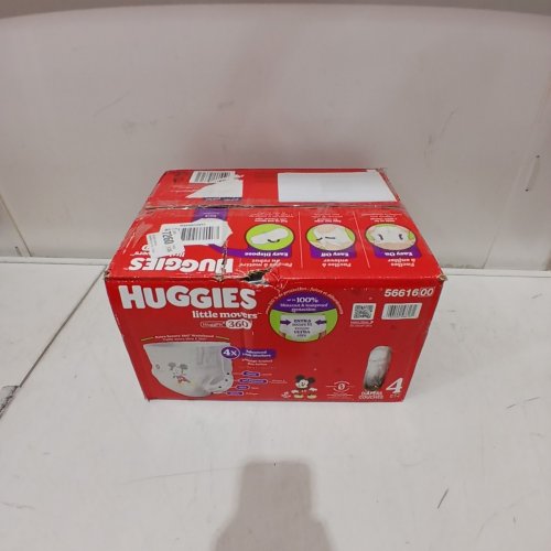 64PK HUGGIES LITTLE MOVERS HUGGFIT BABY DIAPERS WITH 360° WAISTBAND - SIZE 4 (22 - 37LB) (MODEL: 5661600) image 3