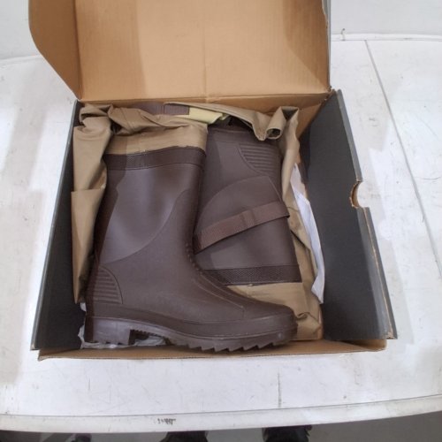 BPS MEN'S THREE FORKS LUG SOLE HIP WADERS - SIZE 9 REGULAR FIT - BROWN/TAN - (MODEL: 2640477) image 2