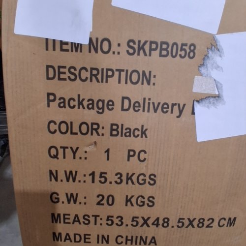 FEILIUKE PACKAGE DELIVERY BOX - 15" X 18" X 30" - BLACK (ITEM: SKPB058) image 2