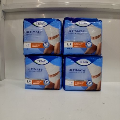 52PK WOMENS TENA PROTECTIVE ADULT INCONTINENCE UNDERWEAR - LARGE - WHITE image 2