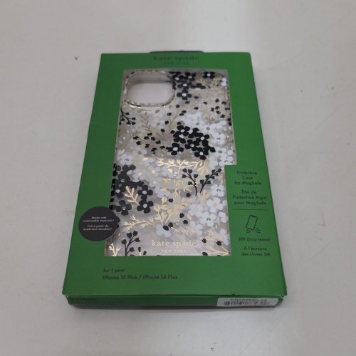 KATE SPADE PROTECTIVE PHONE CASE WITH MAGSAFE FOR IPHONE 14 PLUS/15 PLUS - BLACK/WHITE FLORAL image 5