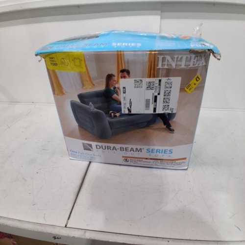INTEX DURA-BEAM SERIES INFLATABLE PULL-OUT SOFA *NO PUMP* - 80" X 91" X 26" - 440LBS CAPACITY - GREY (MODEL: 66552EP) image 5