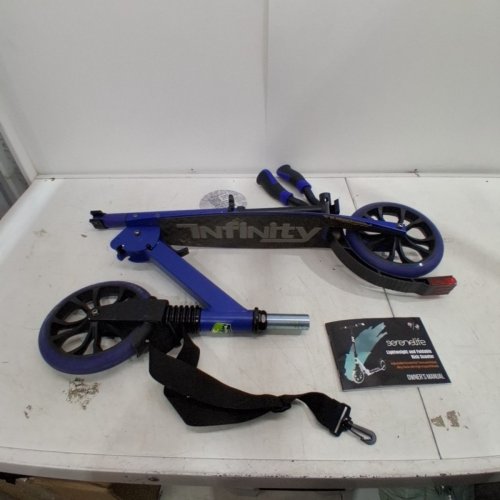 SERENELIFE FOLDABLE ADJUSTABLE T-BAR KICK SCOOTER - BLUE/BLACK (MODEL: SLTS68) image 2