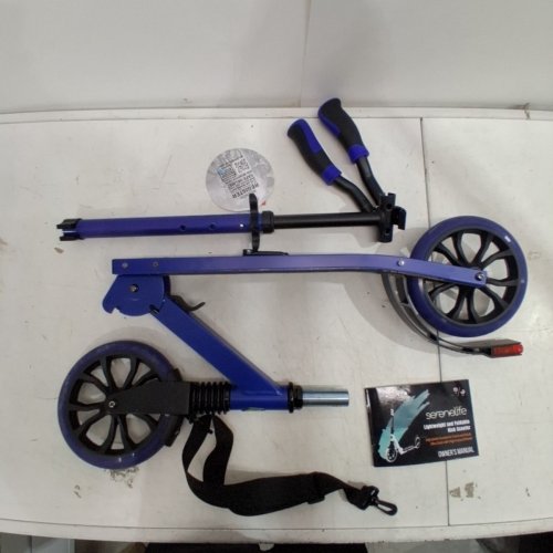 SERENELIFE FOLDABLE ADJUSTABLE T-BAR KICK SCOOTER - BLUE/BLACK (MODEL: SLTS68) image 4