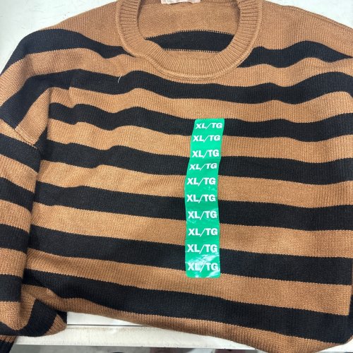 WOMEN'S PHILOSOPHY REPUBLIC CLOTHING KNIT LONG SLEEVE SWEATER - EXTRA LARGE - BROWN/BLACK - (STYLE: 1932357) image 2