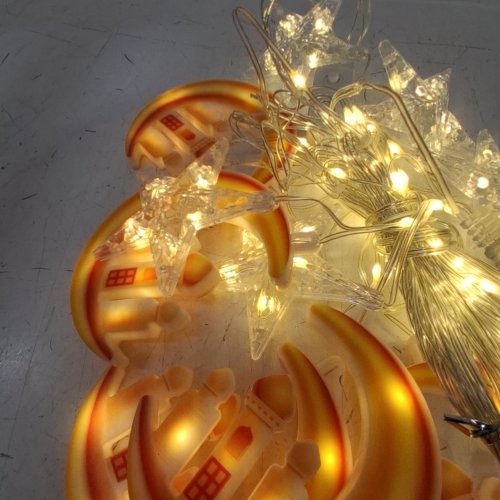 DAZZLE BRIGHT USB MOON STAR AND FAIRY TALE CASTLE STRING LIGHTS - WARM WHITE image 3