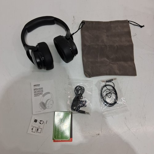 MPOW H19 IPO ACTIVE NOISE CANCELLING WIRELESS BLUETOOTH 5.0 HEADPHONES - BLACK (MODEL: BH388A) image 3